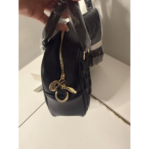 Valentino Orlandi Black Quilted Leather Zip Crossbody Purse NWT $199 [jb] - Picture 9 of 14